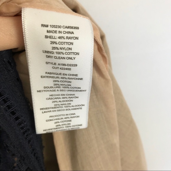 JOIE Solandra Lace Overlay Dress Navy 0 - Picture 8 of 8